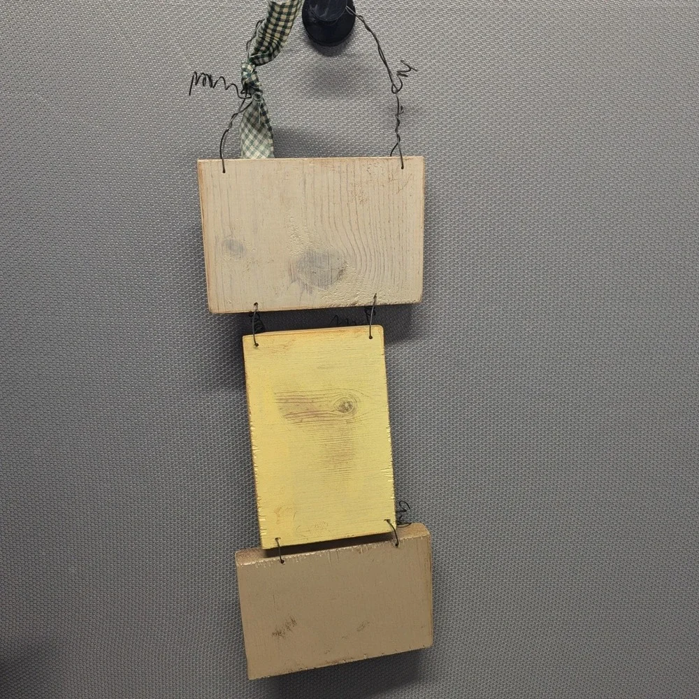 Vintage Rustic Wooden Angel Wall Hanging Love Hope Folk Art Farmhouse Decor